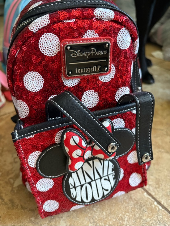 Loungefly Handbags - Disney Parks x Loungefly Red Minnie Mouse Sequin Mini Backpack